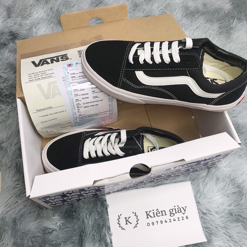 Giày Vans old Skool, Sneaker Van Đen Nỉ cực đẹp Unisex đường phố 2021