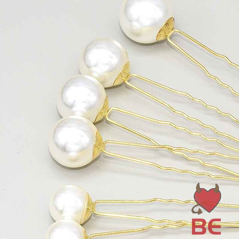 YADORNOS Set 18 trâm cài tóc bằng kim loại đính ngọc trai giả phong cách xinh xắn cho nữ