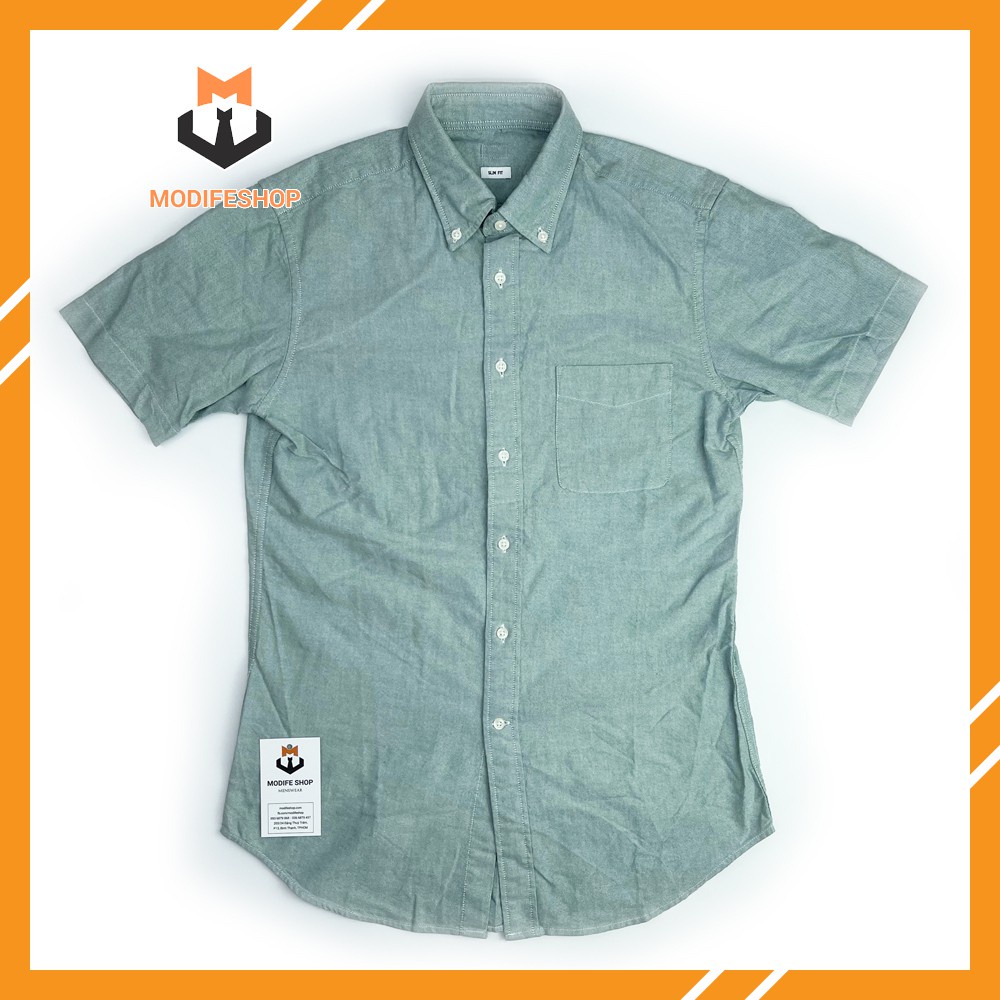Áo Sơ Mi nam tay ngắn Oxford Slim Fit Shirt  - Modife Shop