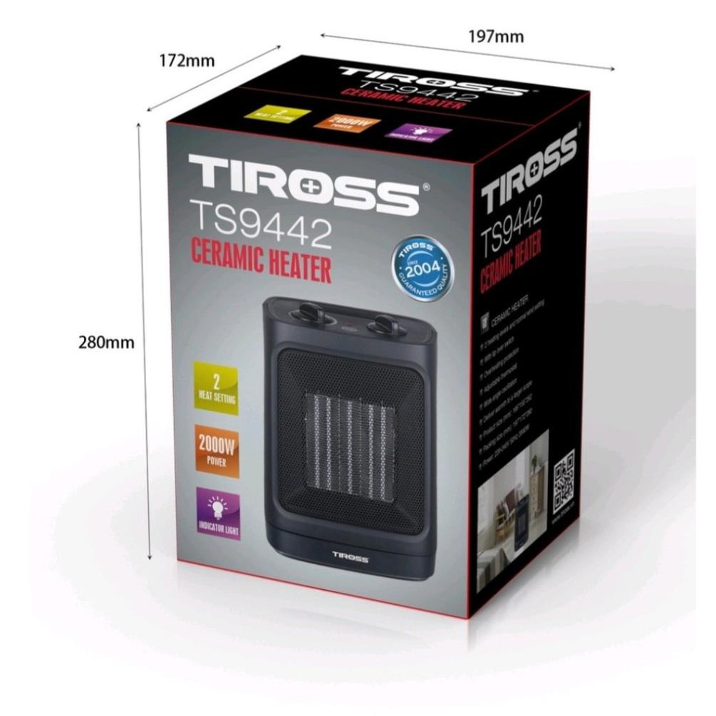 Quạt sưởi Ceramic TS9442 - Sp chính hãng bảo hành 12 tháng