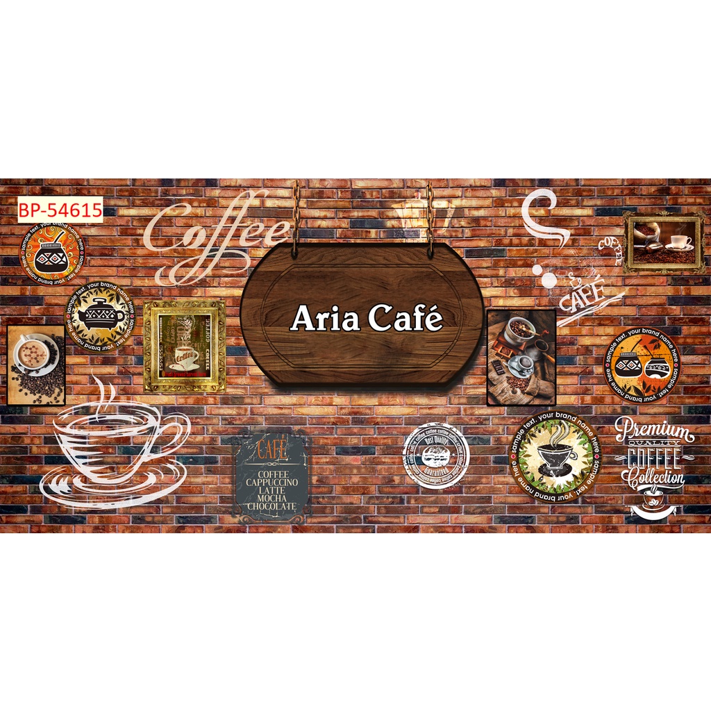 Tranh dán tường vải lụa 3D giành cho Quán Cafe, Trà Sữa, Trang Trí Cửa Hàng