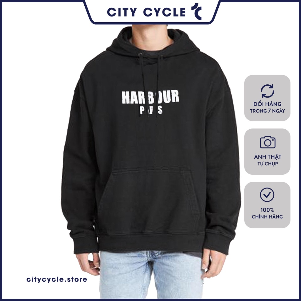 Áo Hoodie habour paris City Cycle áo nỉ có mũ unisex Hàn Quốc