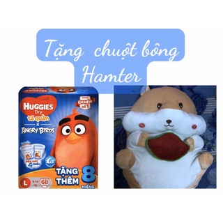 (Tặng chuột Hamter) Combo 2 gói tã quần Huggies Angry Birds tặng 16 miếng M74-L68-XL62-XXL56 mới