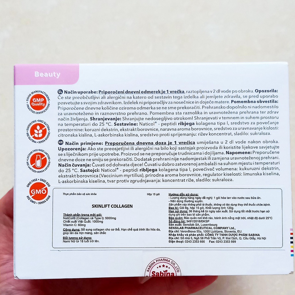 Skinlift Collagen hộp 15 gói. Bổ sung colagen giúp đẹp da, làm chậm quá trình lão hóa ( Hàng chính hãng)