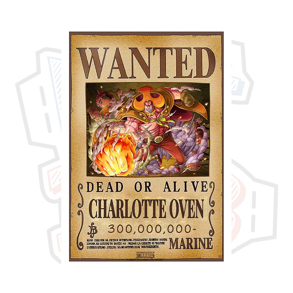 Poster truy nã Charlotte Oven ver 2 - One Piece