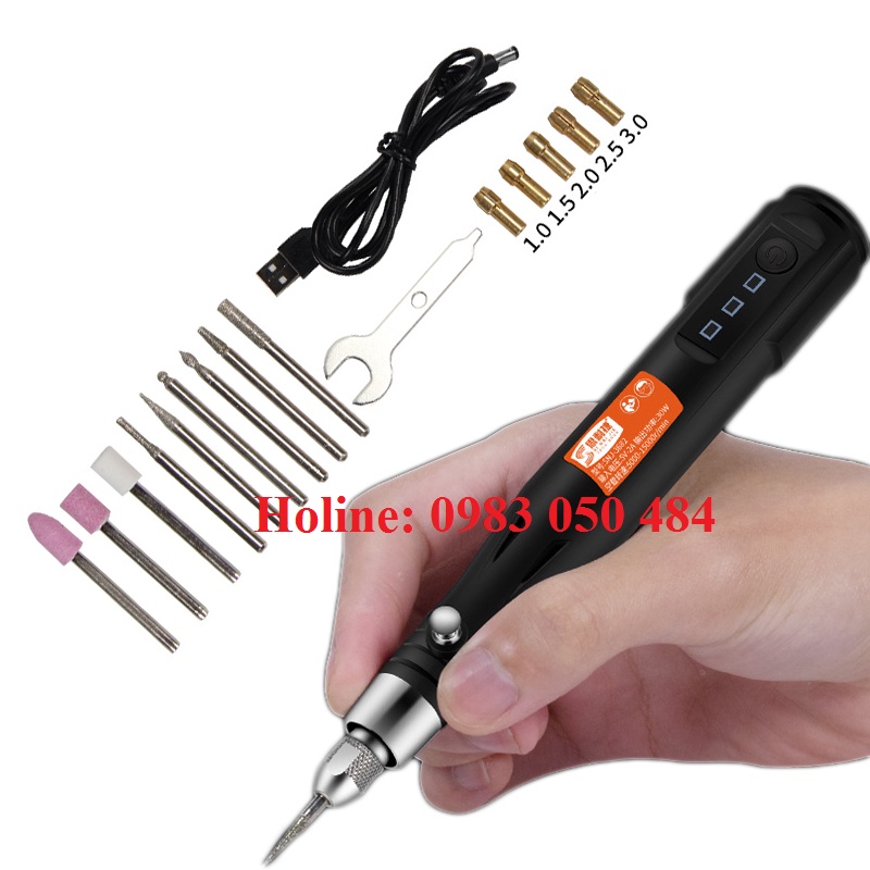 Máy khoan mài khắc cắt 3 cấp độ K862 điều chỉnh nhanh chậm máy khỏe 30W có thể khoan cắt đánh bóng