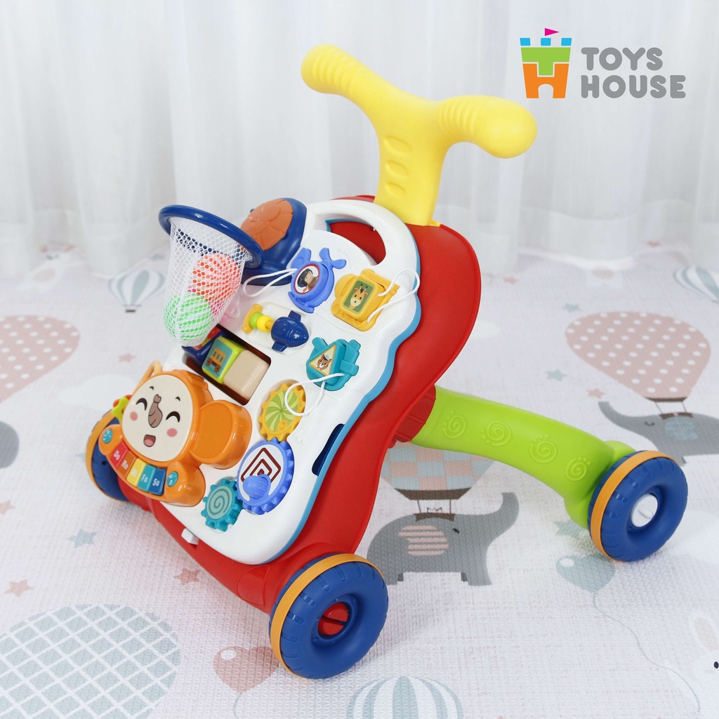 Bàn chơi đa năng có nhạc kiêm xe tập đi 2 trong 1 Toyshouse N6038