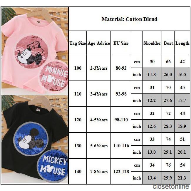 Áo Thun Cotton Cổ Tròn In Hình Chuột Mickey Đáng Yêu Cho Bé