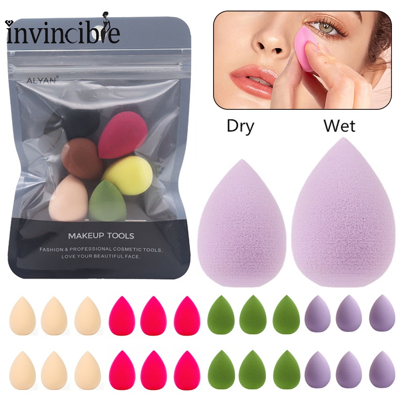 Mút Tán Trang Điểm Mềm Mại Nhiều Màu Sắc Không latex Mini Sử Dụng Ướt/Ướt