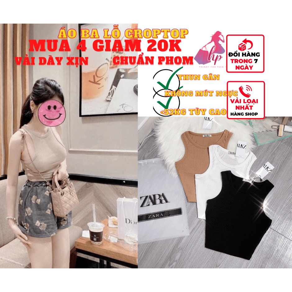 Áo ba lỗ croptop nữ  kiều mới màu trắng đen phong cách hàn quốc cực dễ thương mẫu mới thời trang A122