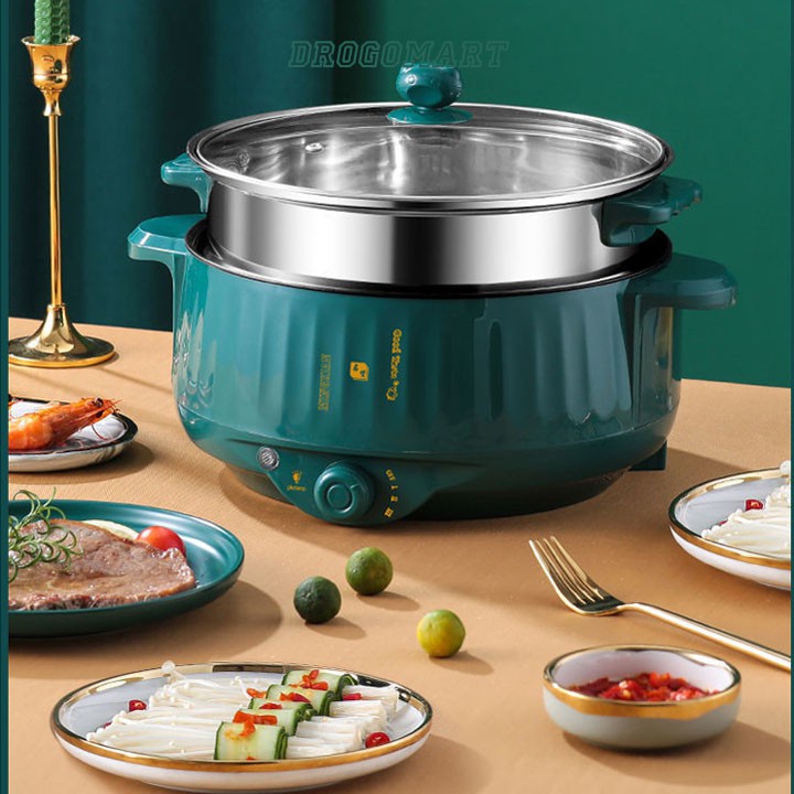 [Mã ELHADEV giảm 4% đơn 300K] Nồi Nấu Đa Năng,Chảo Điện,Nồi Lẩu Điện Mini ELECTRIC COOKER POT SHANBAN