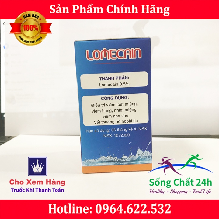 50 Viên Nhiệt Miệng Bạch Mai Lomecain - Sống Chất 24h