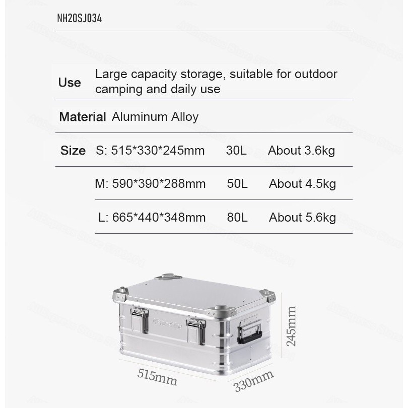 Thùng nhôm đựng đồ dã ngoại NATUREHIKE NH20SJ034
