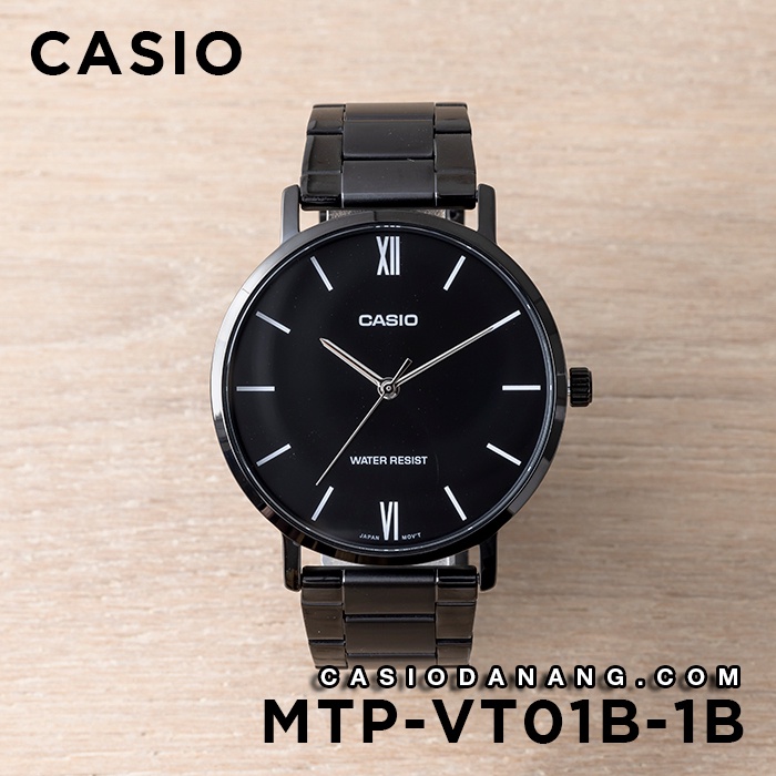 Đồng hồ nam dây kim loại Casio chính hãng Anh Khuê MTP-VT01B-1BUDF (40mm)
