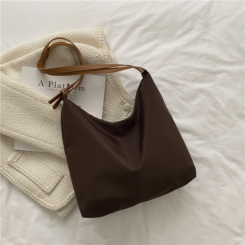 Túi Tote Đeo Vai Bằng Vải Canvas Kích Thước Lớn Phong Cách Hàn Quốc Thời Trang Thu Đông Hàng Mới 2021 Dành Cho Bạn Nữ