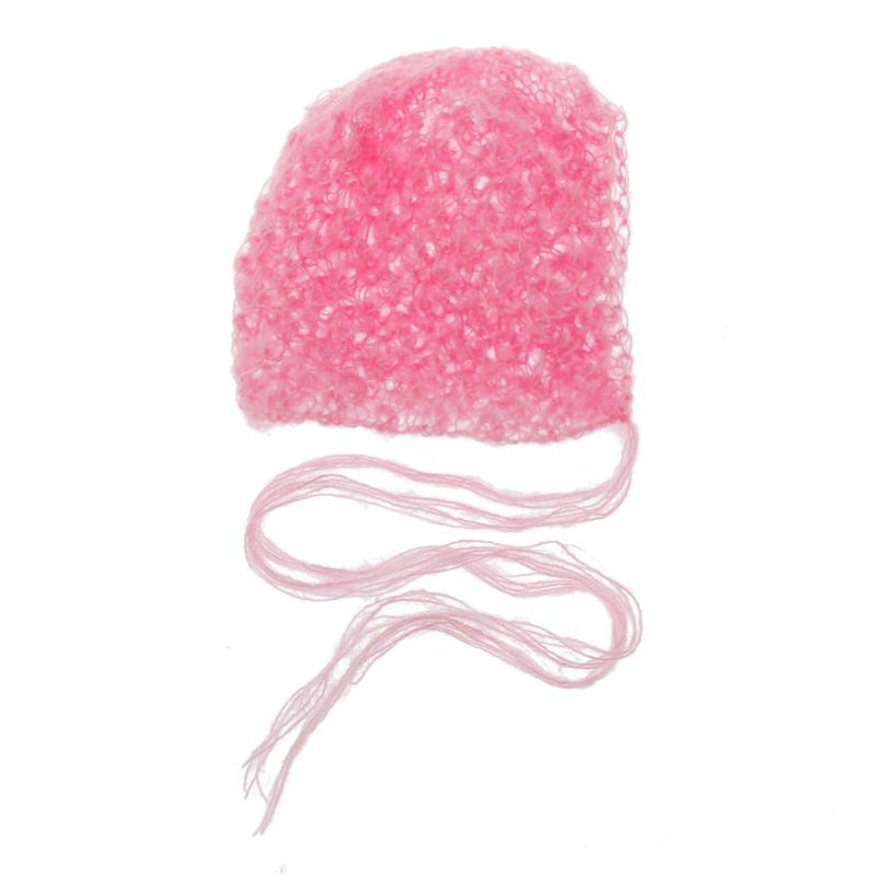 Mũ Bonnet Đan Len Mềm Mại Làm Phụ Kiện Chụp Ảnh Cho Bé Sơ Sinh