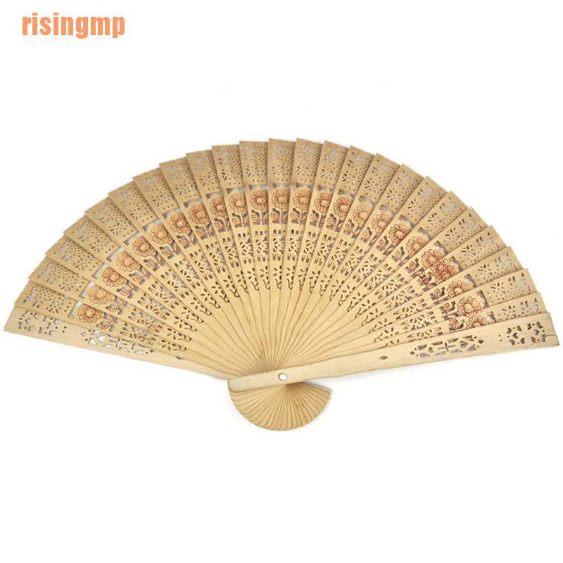 Quạt Xếp Bằng Gỗ Tre Họa Tiết Phong Cách Trung Hoa