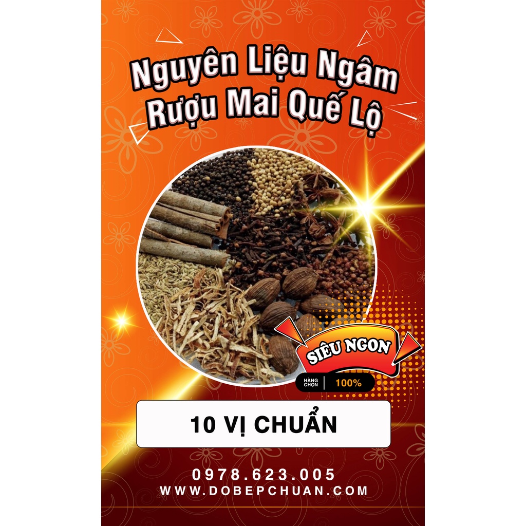 [10 vị ] Nguyên Liệu Ngâm Rượu Mai Quế Lộ Chuẩn Vị Trung Hoa Thơm Ngon