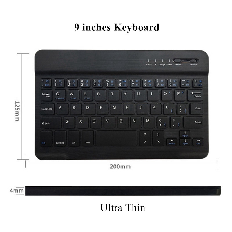 9 inches Bluetooth Wireless Keyboard For IOS Android Windows Tablet