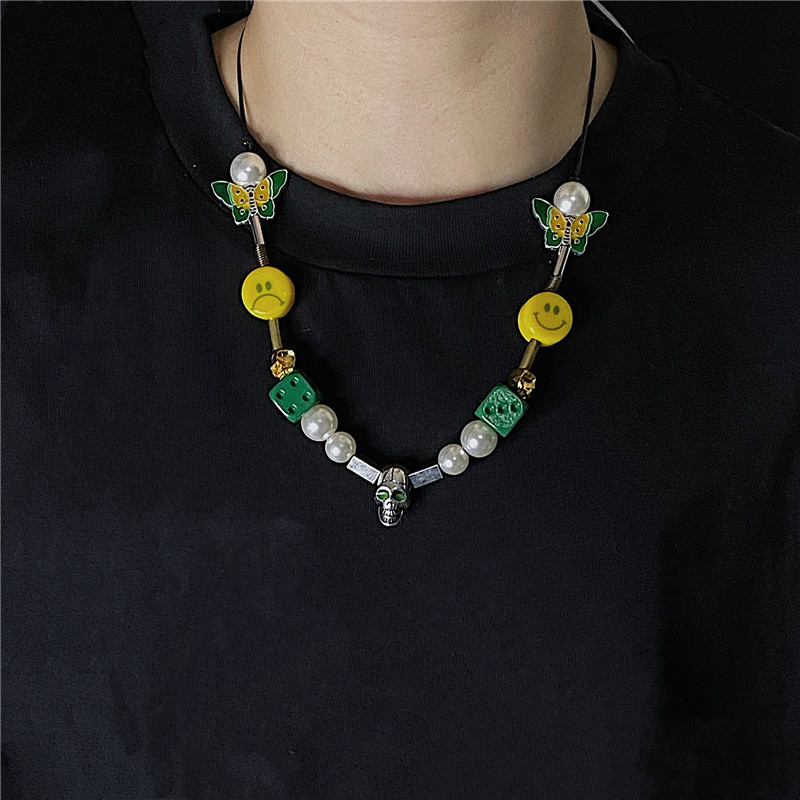 Dây Chuyền Mặt Xúc Xắc Mặt Cười Thời Trang Phong Cách Hip Hop 22641