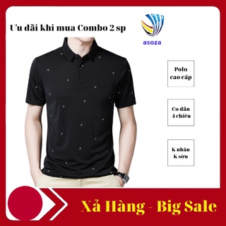 áo polo nam cao cấp áo thun nam cổ bẻ tay lỡ đẹp có form rộng cho người trung niên P02