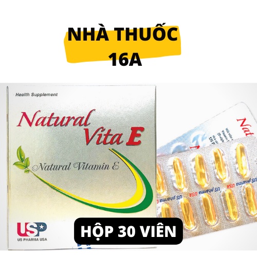 NATURAL VITAMIN E 400 IU - GIÁ ƯU ĐÃI CHÍNH HÃNG - HỖ TRỢ ĐẸP DA, CHỐNG OXY HOÁ, SÁNG MẮT - HỘP 30 VIÊN