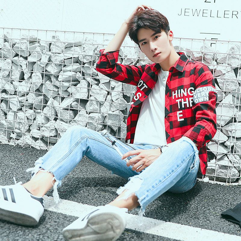 Áo sơ mi kẻ caro phong các Hàn Quốc hiện đại Style năng động mã ST2932