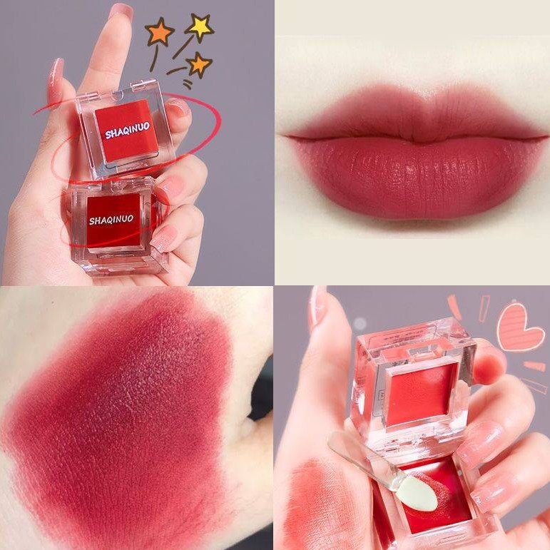 Hộp son lì 2 ngăn - 2 màu SHAQINUO - Hàng nội địa Trung