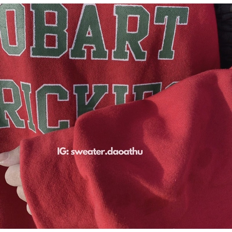 [ ẢNH THẬT ] ÁO SWEATER ĐỎ HOBART BRICKIES FORM RỘNG TAY BỒNG