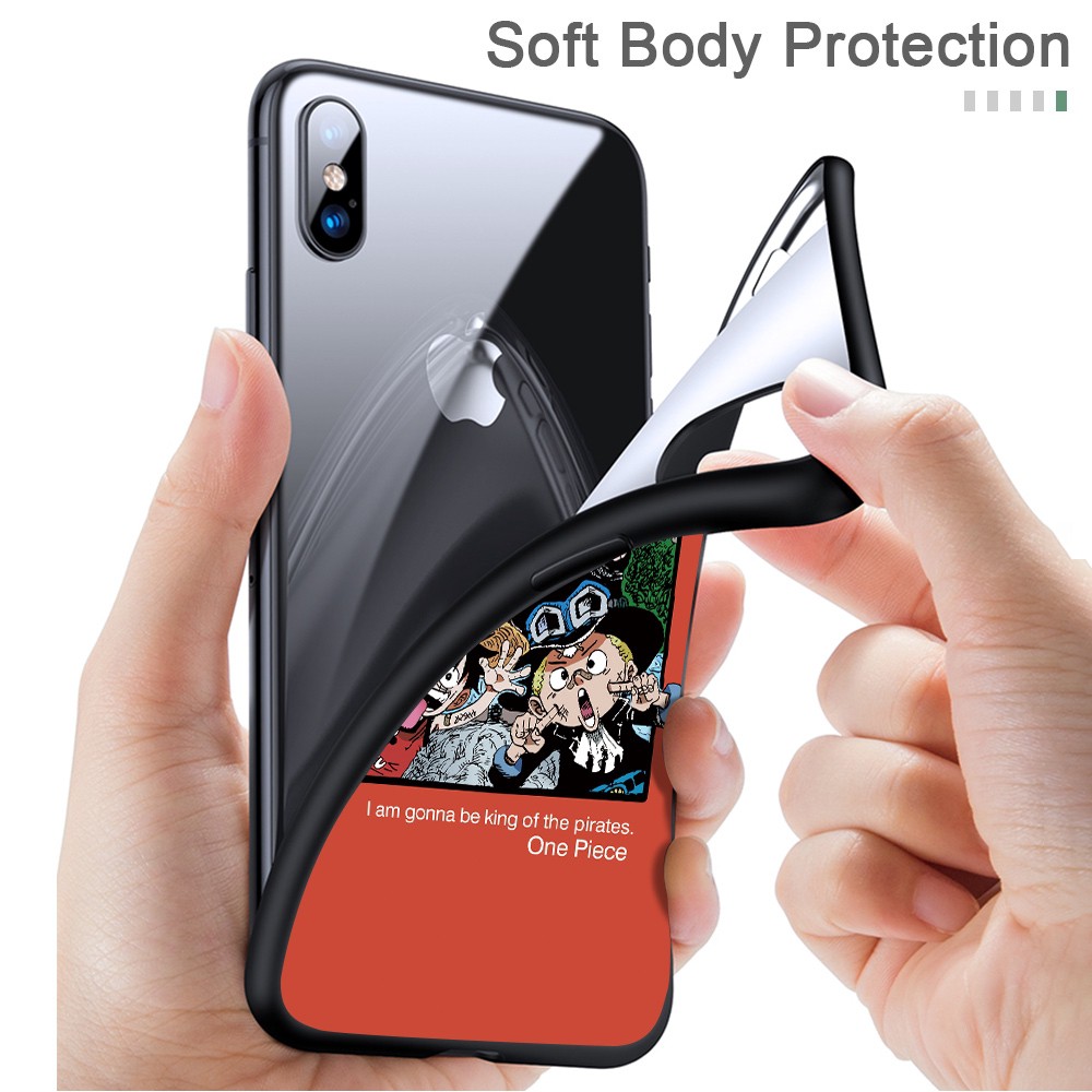 Ốp lưng điện thoại Samsung Galaxy S8 S9 S10 Plus S7 Edge S10 Lite Chống va đập Phim hoạt hình vui nhộn Luffy Case Anime OneP mảnh Vỏ bọc điện thoại silicon TPU mềm