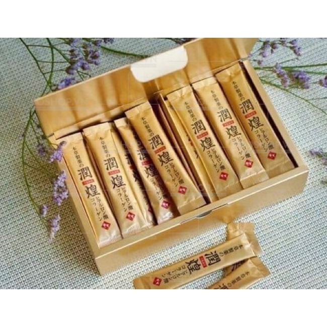 Nước Uống Đẹp Da Collagen Hanamai Gold Sụn Vi Cá Mập Nhật Bản