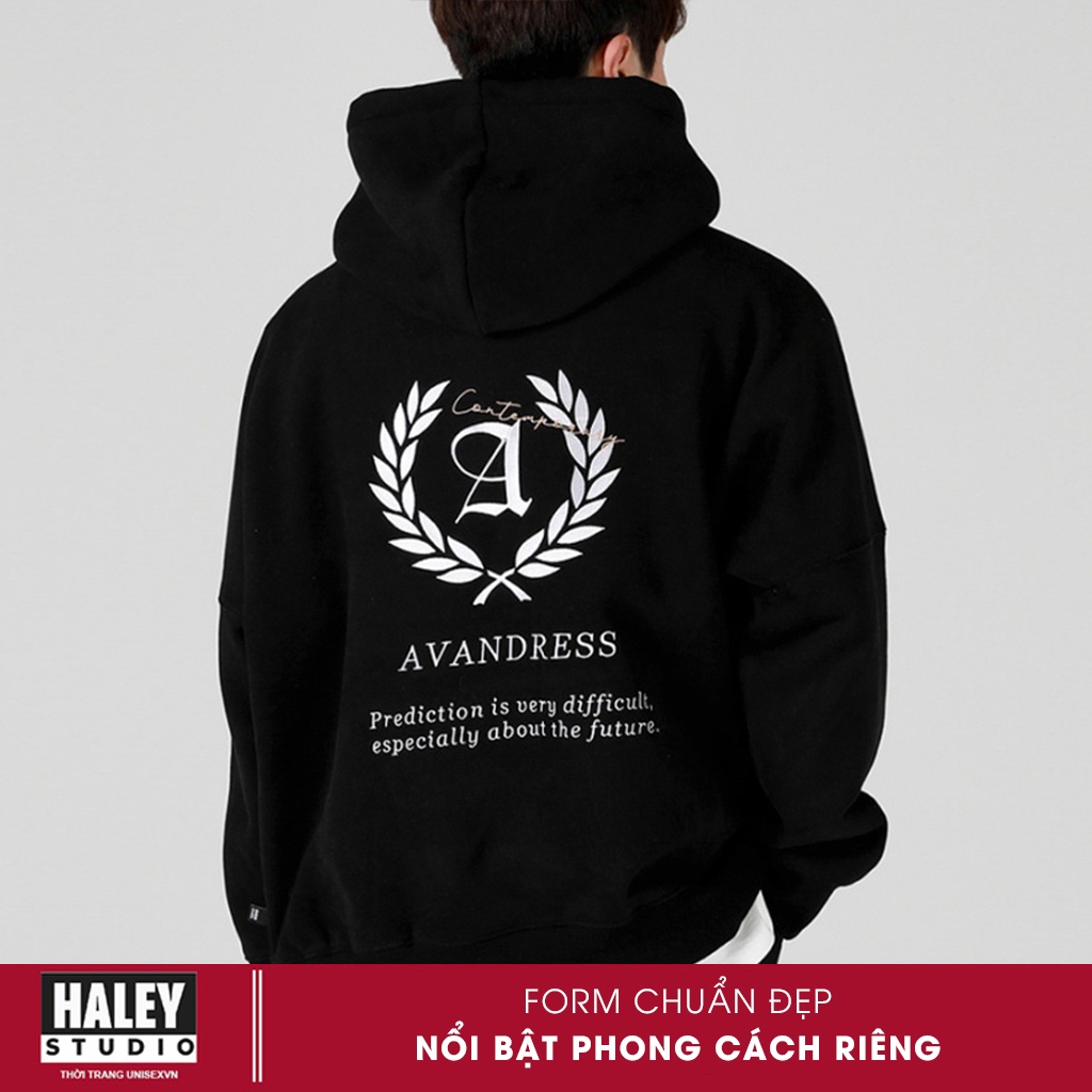 Áo Hoodie AVANDRESS Nam Nữ HALEY unisex Chất nỉ bông đẹp thu đông phong cách Hàn Quốc mã HD263