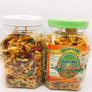 [Freeship] 1kg - khô gà lá chanh loại đặc biệt [ 2 hũ]