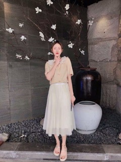 [ORDER] Áo/váy cổ sen 2 lớp [ảnh thật ở cuối]