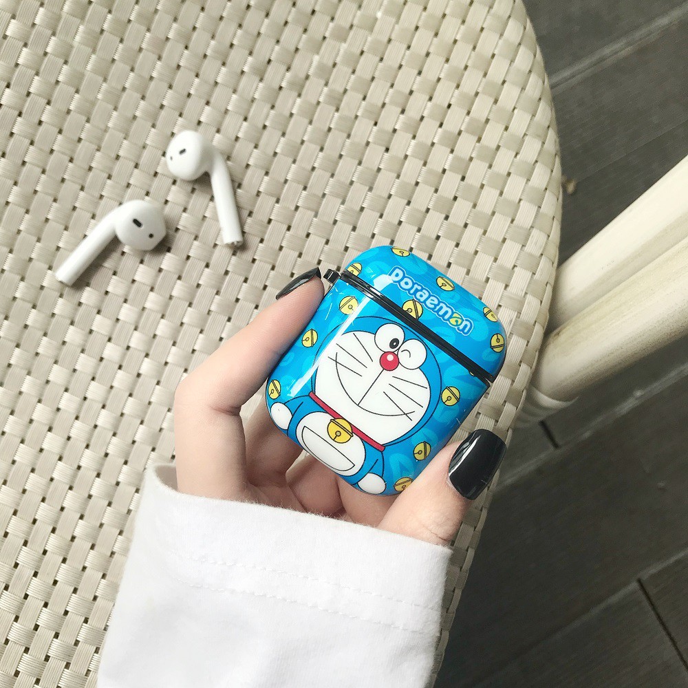 Vỏ bảo vệ hộp đựng tai nghe hình Doraemon cho Airpods 1 / 2