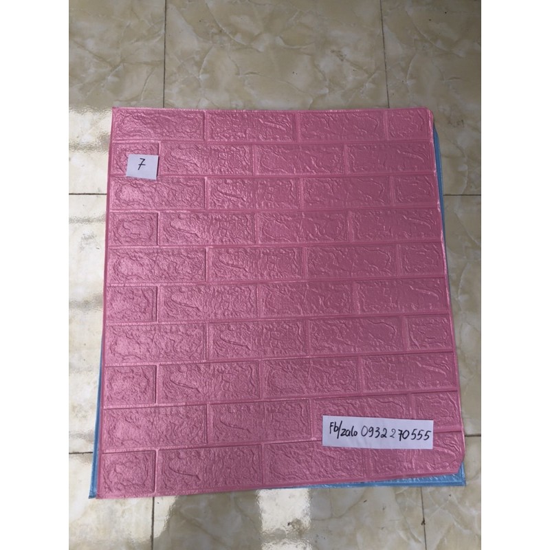 Xốp dán tường kt 70x77cm giả gạch sẵn keo