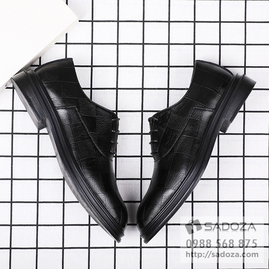 Giày Nam Đẹp - FREESHIP - Giày Da Bò Nam Vân Caro Sành Điệu GNK15 | BigBuy360 - bigbuy360.vn