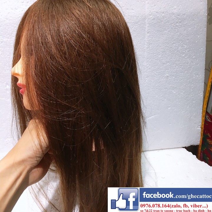 ĐẦU MANOCANH TÓC THẬT LÀM HÓA CHẤT UỐN ÉP NHUỘM TẠO KIỂU TÓC CÔ DÂU