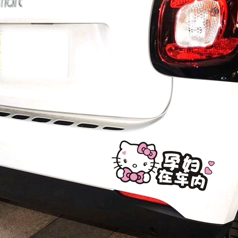 Sticker Dán Trang Trí Xe Hơi Hình Hello Kitty 2020