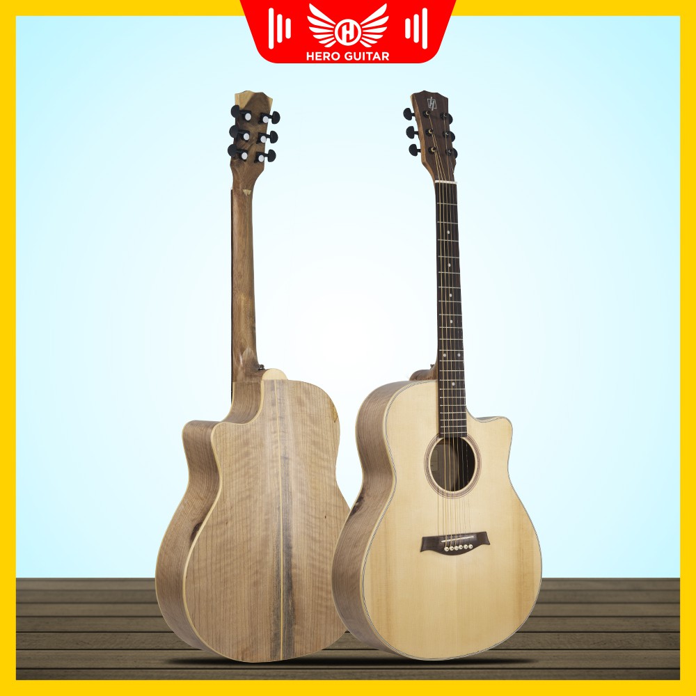 Guitar acoustic LN2 (tặng full phụ kiện)- Guitar tốt, gỗ còng cườm, màu sắc đẹp, cho âm thanh hay-Hero Guitar Đà Nẵng.