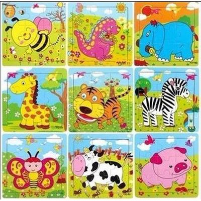 Bộ 10 Tranh Ghép Puzzle 9 Mảnh - Chủ Đề Động Vật