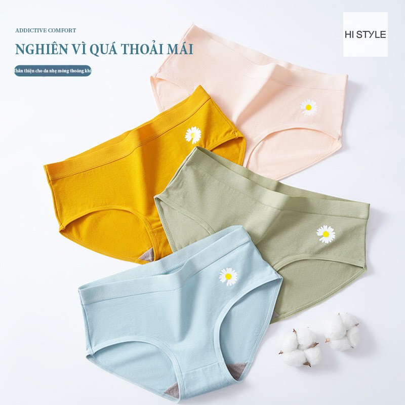 Hoa cúc quần lót nữ thoáng khí quần chip cotton loại tốt.