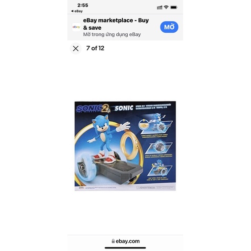 Đồ chơi dành cho trẻ em Sonic the Hedgehog Sonic 2 Movie - Mỹ