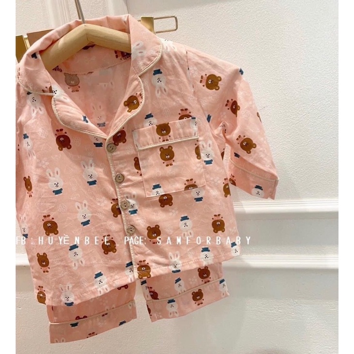 Pijama bộ thu đông mặc nhà bé gái