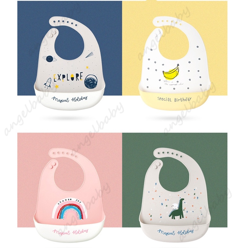 Yếm Ăn Bằng Silicone Chống Thấm Nước Cho Bé