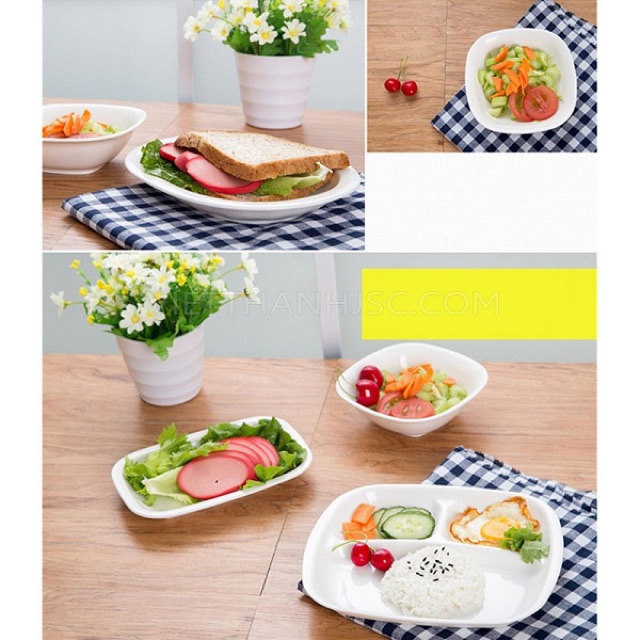 KHAY CHIA 3 NGĂN ĂN DẶM CHO BÉ ( Nhật Bản )