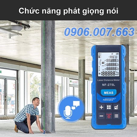 Thước đo khoảng cách laser tia Xanh - Siêu Sáng - Đo ngoài trời