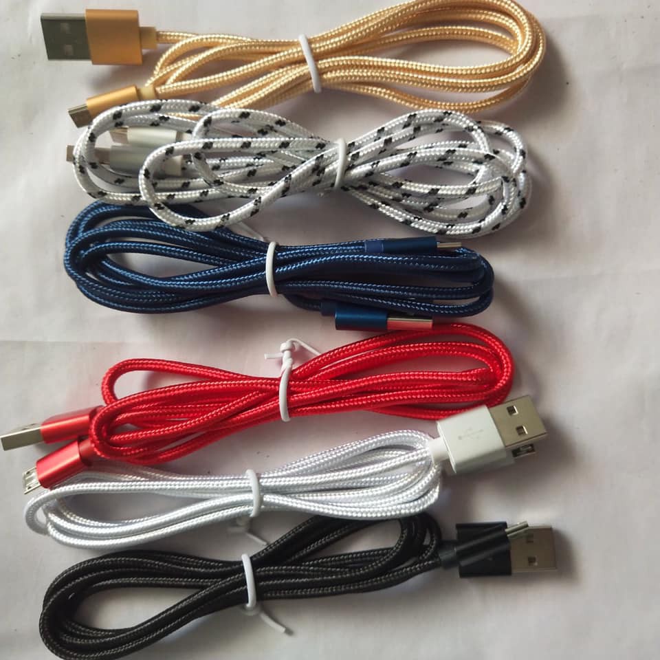 Sỉ- Dây cáp sạc bọc dù chống đứt Dài 2m .