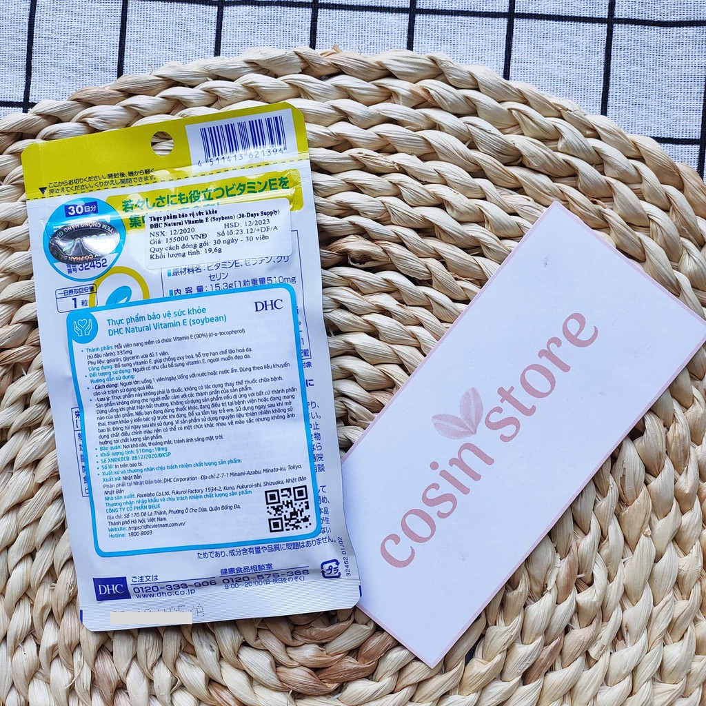 Viên uống Bổ Sung Vitamin E DHC Nhật Bản 30 Viên 30 Ngày Dùng | Thế Giới Skin Care