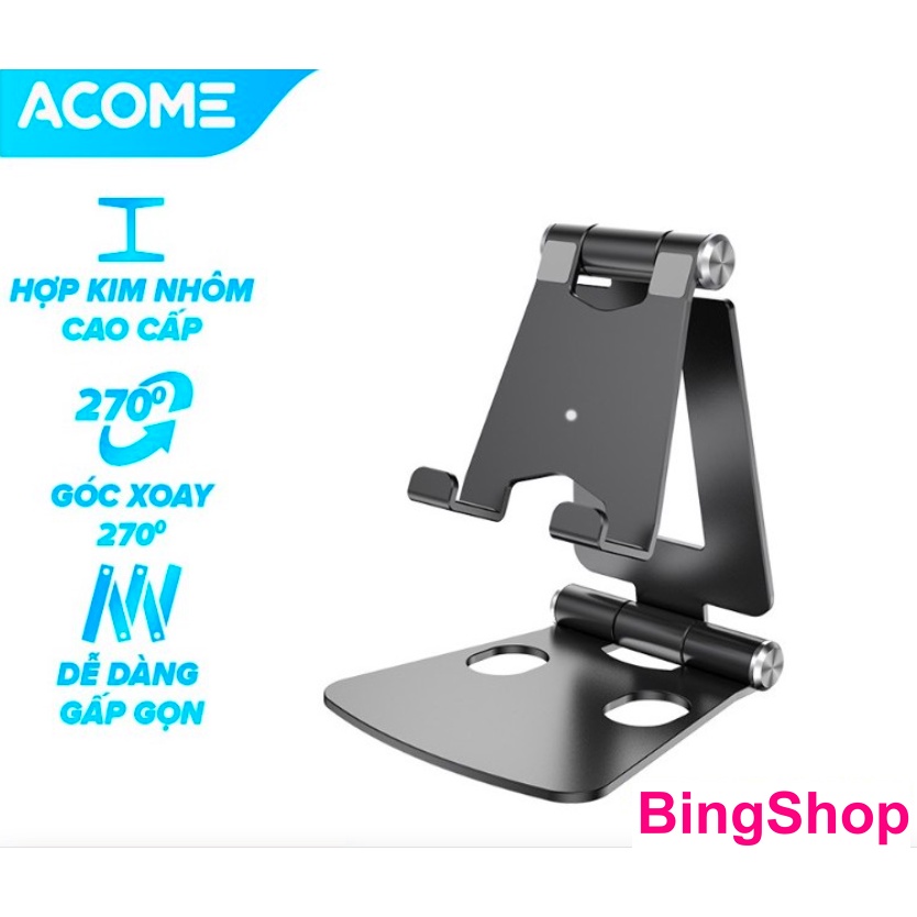 Giá Đỡ Điện Thoại/Máy Tính Bảng ACOME AH01 Điều Chỉnh Linh Hoạt 270 Độ - BẢO HÀNH 12 THÁNG